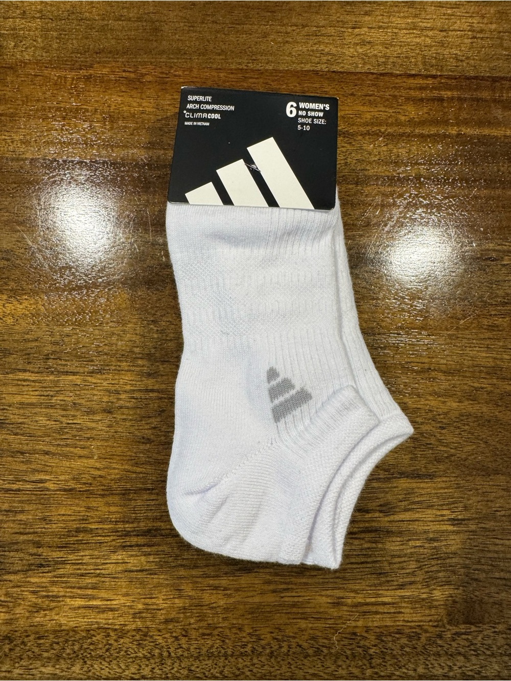 adidas Women's White, black, gray No-Show Athletic Socks - 6 Pack